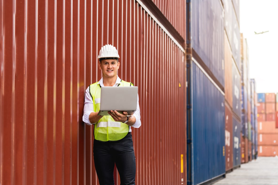 Customs Broker Inspecting Containers